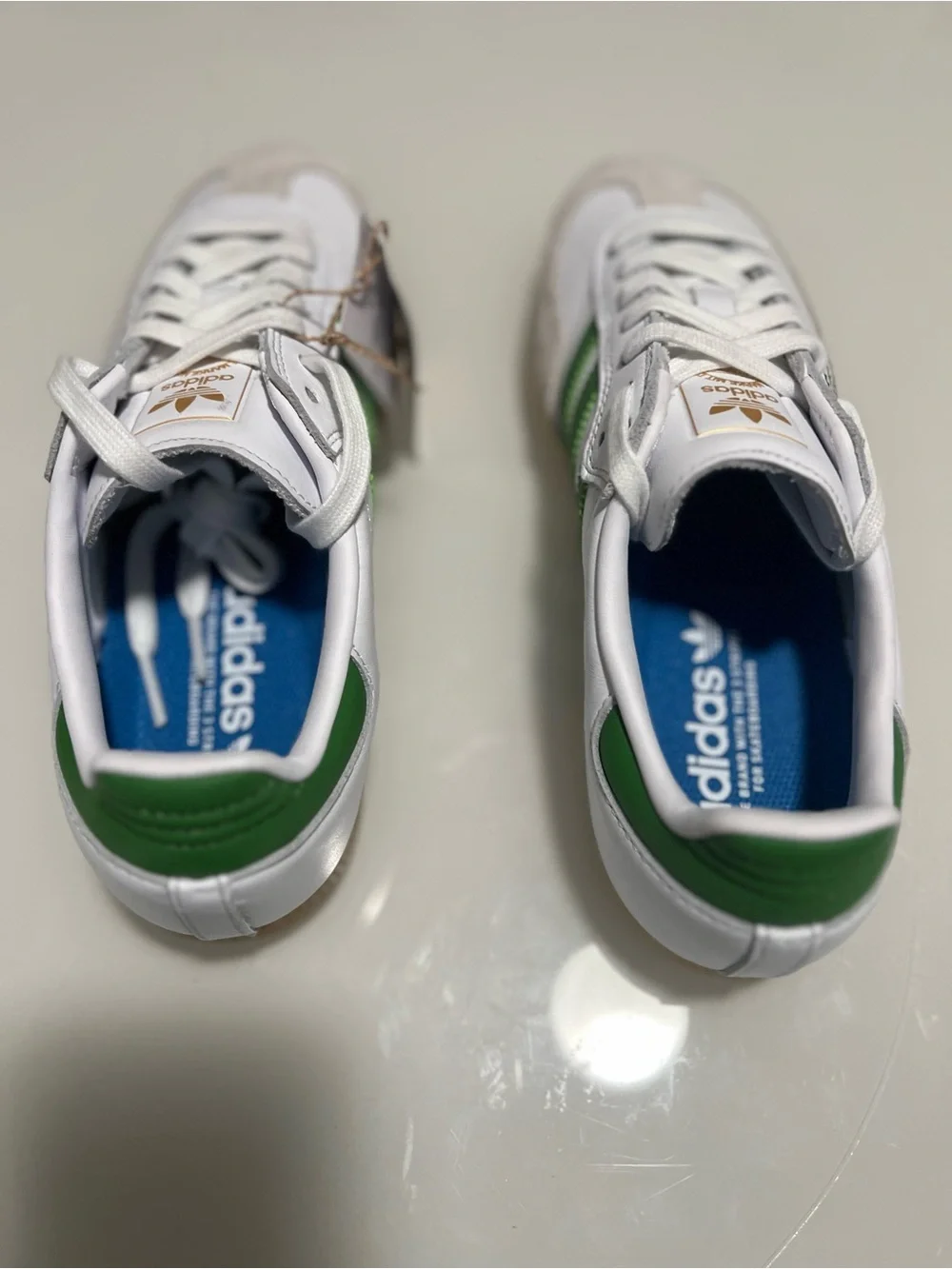 adidas Samba Low-Top Sneakers - White, Green, Gum Sz 6